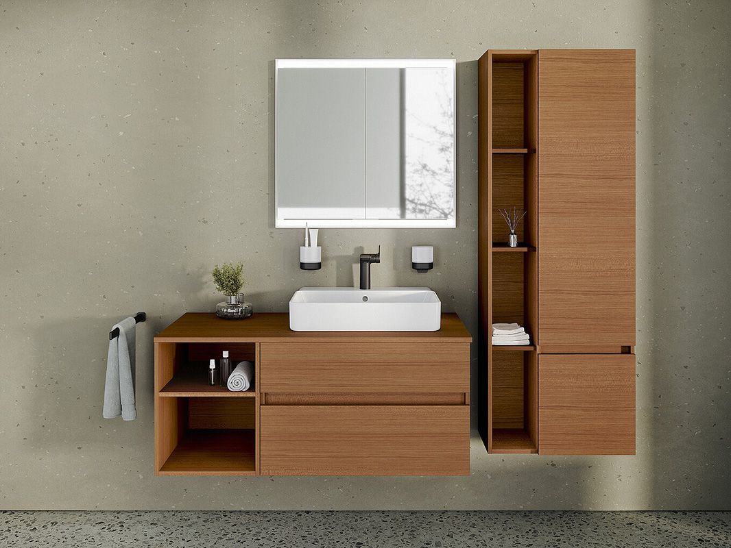 Badmöbel in Holzoptik von FOR aus der Badserie Leano